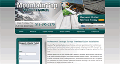 Desktop Screenshot of mountaintopseamlessgutters.com
