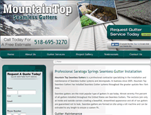 Tablet Screenshot of mountaintopseamlessgutters.com